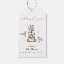 Winter Woodland Bunny Ice Skate Baby Shower