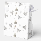 Winter Woodland Bunny Ice Skate Baby Shower  Geschenkschachtel (Rückseite)