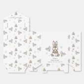 Winter Woodland Bunny Ice Skate Baby Shower Geschenkschachtel (Ungefaltet)