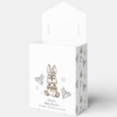 Winter Woodland Bunny Ice Skate Baby Shower  Geschenkschachtel (Offen)