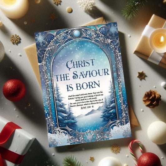 Winter Woodland Christlich Bibel Verse Weihnachten