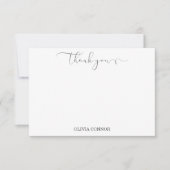 Winter Woodland Deer Forest Baby Dusche Dankeskarte (Vorderseite)