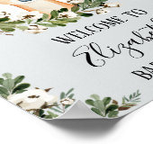 Winter Woodland Deer Forest Fawn Baby Dusche Party Poster (Ecke)