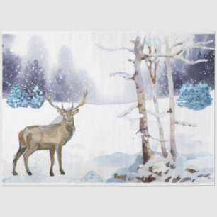 Winter Woodland Emphemera Serie Design 1 Seidenpapier