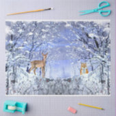 Winter Woodland Emphemera Serie Design 5 Seidenpapier (Basteln)