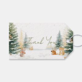 Winter Woodland Favor Tags – Snowy Pines Geschenkanhänger