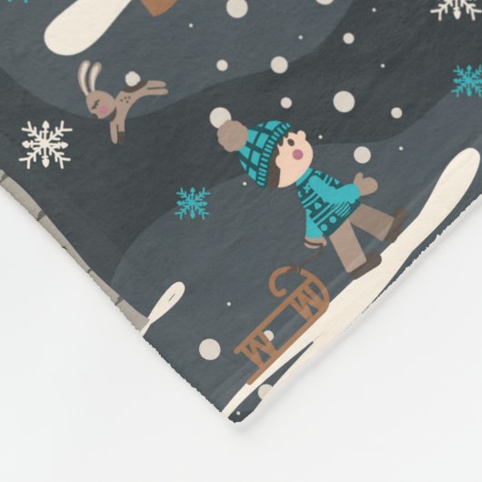 Winter Woodland Fleecedecke (Ecke)