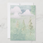 Winter Woodland Forest Animals Kinderdusche Einladung (Rückseite)