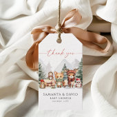 Winter Woodland Forest Animals Kinderdusche Geschenkanhänger