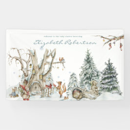 Winter Woodland Forest | Baby Shower Banner
