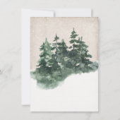 Winter Woodland Forest Baby Shower Einladungen (Rückseite)