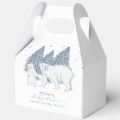 Winter Woodland Forest Polar Bear Baby Shower  Geschenkschachtel (Rückseite)