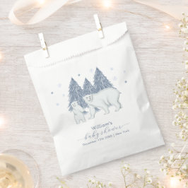 Winter Woodland Forest Polar Bear Baby Shower  Geschenktütchen