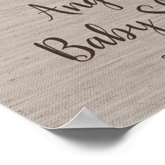 Winter Woodland Fox Baby Dusche Willkommen Poster (Ecke)