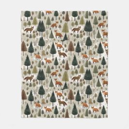 Winter Woodland Fox Fleecedecke