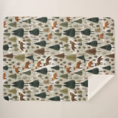 Winter Woodland Fox Sherpadecke (Vorderseite (Horizontal))