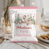 Winter Woodland Girl Birthday Chip Bag Wrapper Flyer