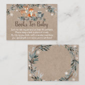 Winter Woodland Greenery Kinderdusche Buchanfrage Begleitkarte (Vorne/Hinten)