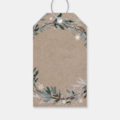 Winter Woodland Greenery Kinderdusche Geschenkanhänger (Rückseite)