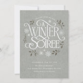 Winter Woodland Holiday Soiree Invitation Einladung (Vorderseite)