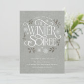 Winter Woodland Holiday Soiree Invitation Einladung (Stehend Vorderseite)