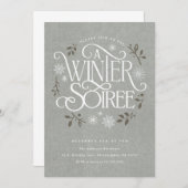 Winter Woodland Holiday Soiree Invitation Einladung (Vorne/Hinten)