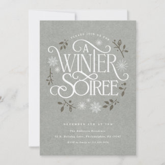 Winter Woodland Holiday Soiree Invitation Einladung