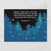 Winter Woodland Matthew KJV Verse Weihnachten (Vorderseite)