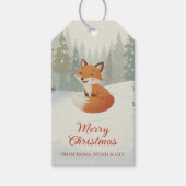 Winter Woodland Merry Christmas Forest Fox Geschenkanhänger (Vorderseite)