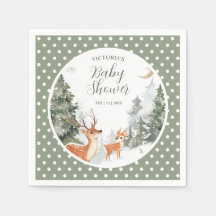 Winter Woodland Niedlicher Tiere Kinderdusche