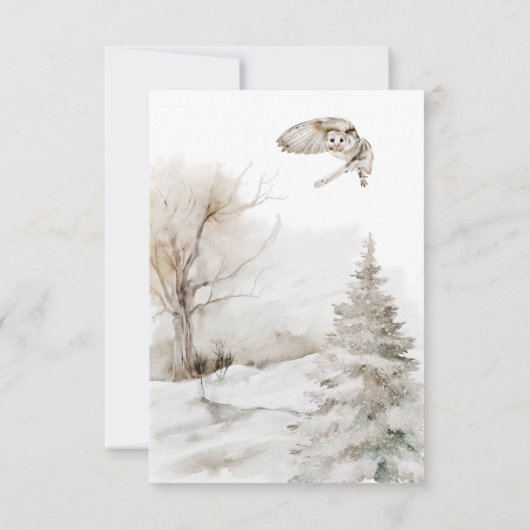 Winter Woodland Oh Deer Theme Baby Boy Dusche Dankeskarte (Rückseite)