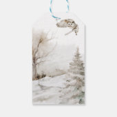 Winter Woodland Oh Deer Theme Baby Boy Dusche Geschenkanhänger (Rückseite)