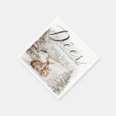 Winter Woodland Oh Deer Theme Baby Boy Dusche Serviette (Ecke)