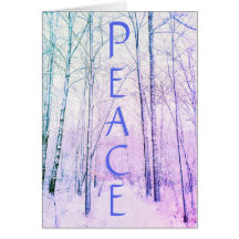 WINTER WOODLAND PEACE CARD