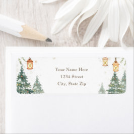 Winter Woodland Return Address Labels – Snowfall