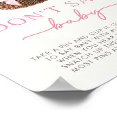 Winter Woodland Say Baby Shower Game Sign Poster (Ecke)