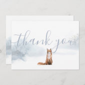 Winter Woodland Scene Fox Danke (Vorne/Hinten)