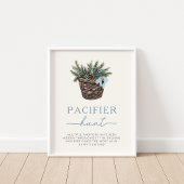 Winter Woodland Schnuller Jagddusche Spielzeichen Poster