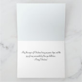 Winter Woodland Snowy Fox & Bird Karte (Innenseite)