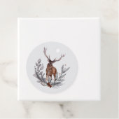 Winter Woodland Stag Moderne Script Baby Dusche Geschenkanhänger (Beispiel)