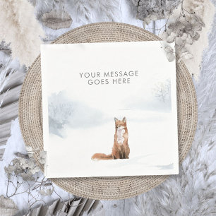 Winter Woodland Szene Fox Weihnachtsfeiertagen Serviette