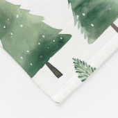 Winter Woodland Teddy Bärenname Fleecedecke (Ecke)