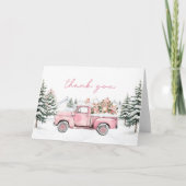 Winter Woodland Tiere Danke Karte (Vorderseite)