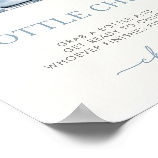 Winter Woodland Tiere Flasche Game-Zeichen Poster (Ecke)