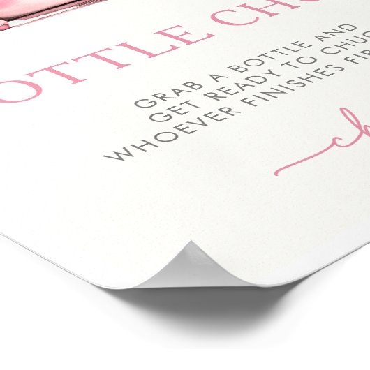 Winter Woodland Tiere Flasche Game-Zeichen Poster (Ecke)