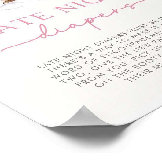 Winter Woodland Tiere Spätabendtaucher Spiel Poster (Ecke)