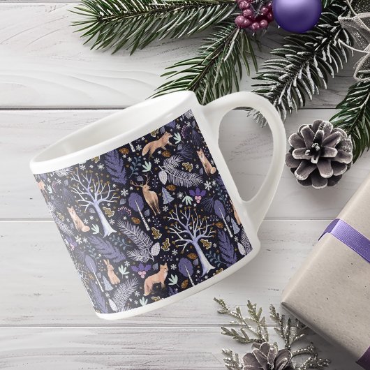 Winter Woodland Violet/Gold ID785 Espressotasse