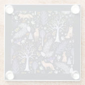 Winter Woodland Violet/Gold ID785 Glasuntersetzer (Rückseite)