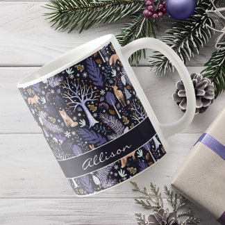 Winter Woodland Violet/Gold ID785 Kaffeetasse