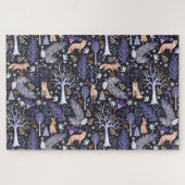 Winter Woodland Violet/Gold ID785 Puzzle (Horizontal)